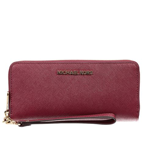 michael kors cherry red wallet|vanilla Michael Kors Wallet.